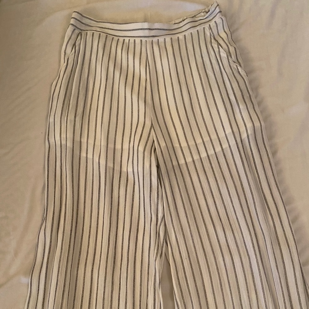Santa Sofia - striped palazzo wide leg pants - M